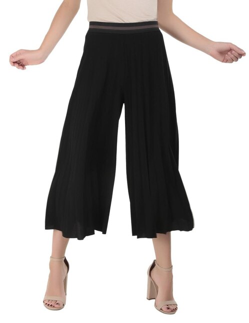 Pantalón capri MAP corte palazzo negro en Liverpool