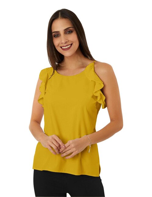 Blusa Beatriz Meade sin manga corte recto