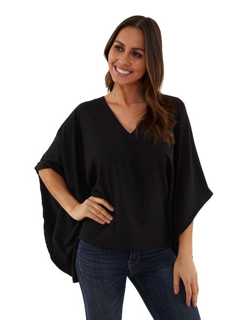 Blusa Beatriz Meade manga mariposa corte amplio