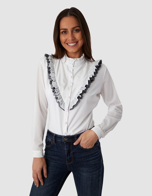 Blusa manga larga para mujer