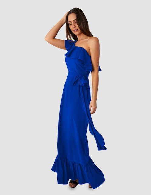 Vestido maxi de fiesta escote medio 1