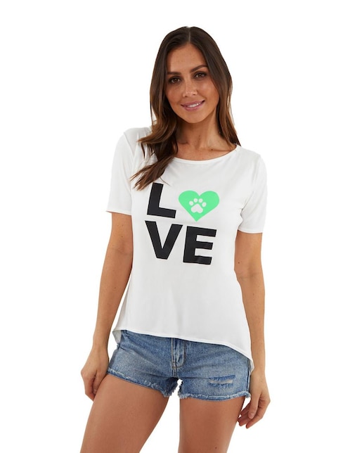 Blusa manga corta para mujer