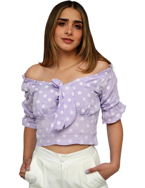 Blusa Roman Fashion manga corta para mujer