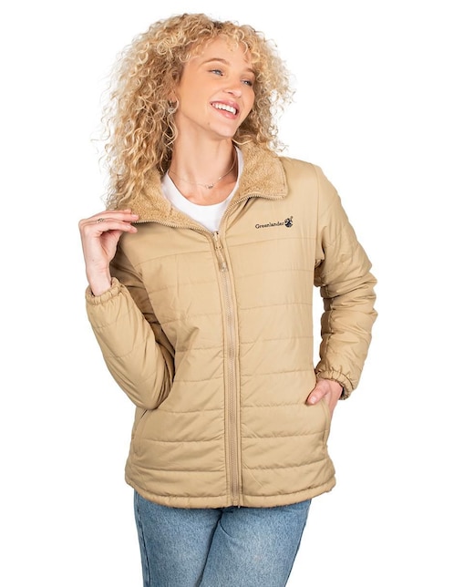 Chamarra acolchada impermeable para mujer