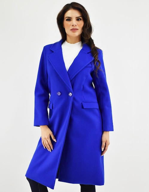Abrigo Roman Fashion cruzado para mujer