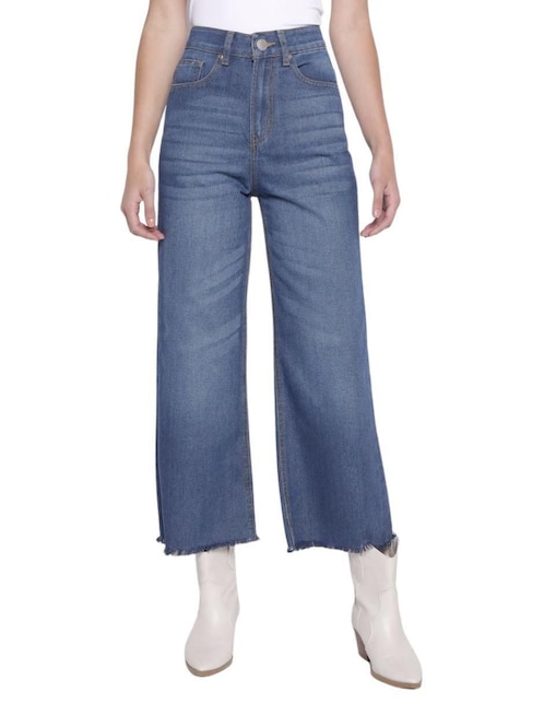 "jeans/jegging/jeans jogger" wide leg savage monkey cropped wide jeans "corte" cintura "para mujer"