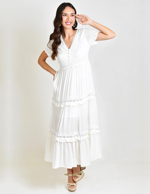 Vestido midi casual Roman Fashion para mujer