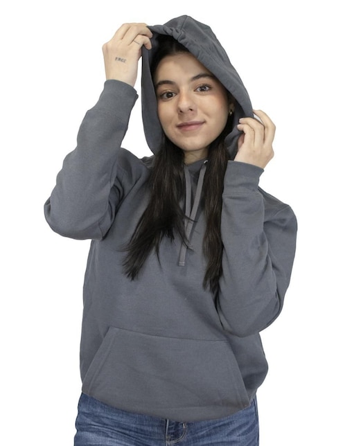 Sudadera con capucha y bolsa Indicum Denim para mujer