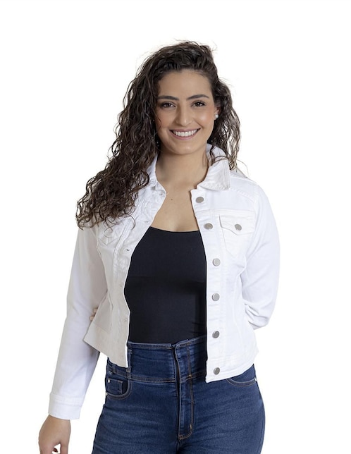 Chamarra denim Indicum Denim de mezclilla para mujer