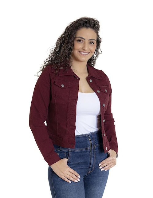 Chamarra denim Indicum Denim de mezclilla para mujer