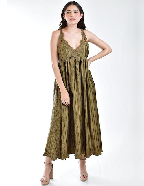 Vestido crop de fiesta escote V 1