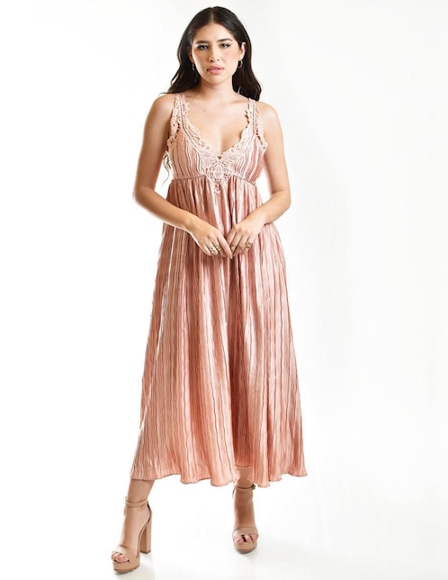 Vestido crop de fiesta escote V 1