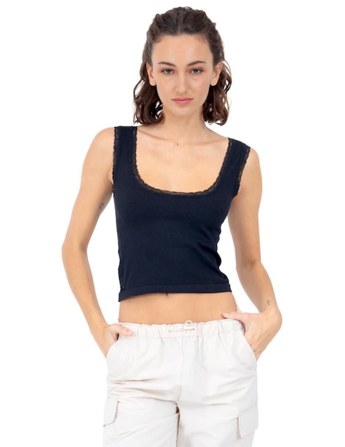 "top" forever 21 "cuello" (si aplica) con escote "escote" (si aplica) medio "tirante" (si aplica) ancho