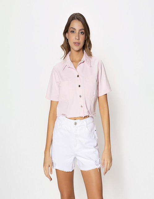 Blusa Studio F manga corta para mujer