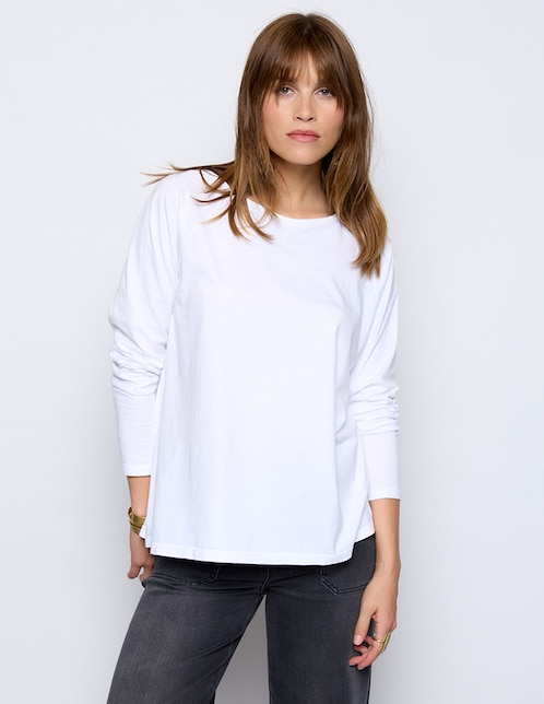 RENATTA&GO Playera manga larga Renatta&Go cuello redondo para mujer
