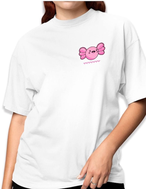 Playera manga corta Juana Gallo Ajolo Pop cuello redondo para mujer