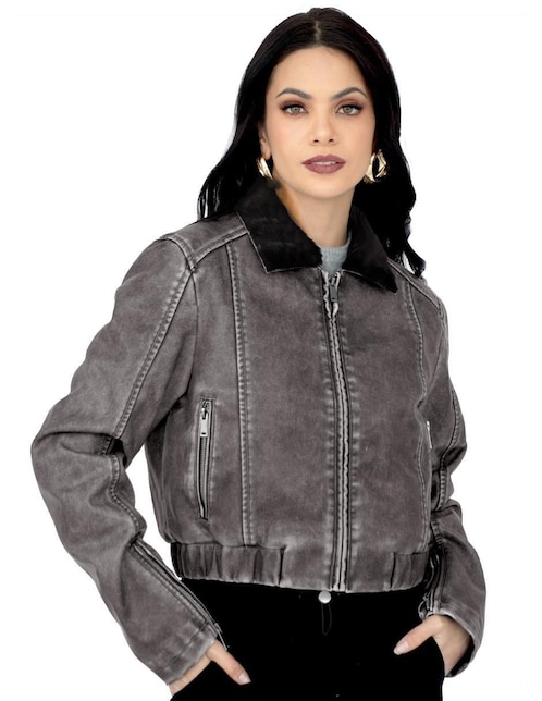 "chamarra" casual roosevelt no impermeable "de" poliéster "para mujer"