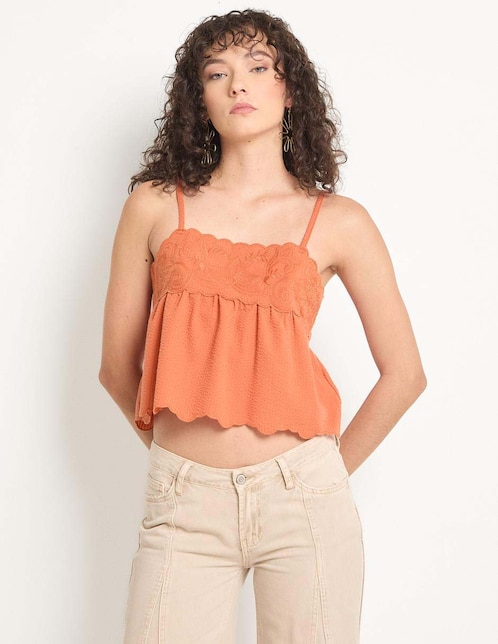 Top escote cuadrado tirante ajustable 1
