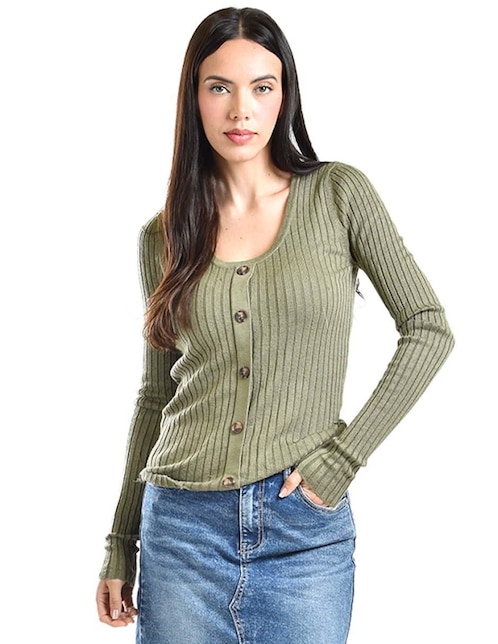 Suéter cuello redondo para mujer 1