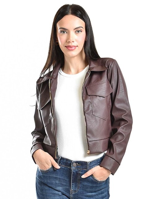 Chamarra casual Roman Fashion impermeable para mujer