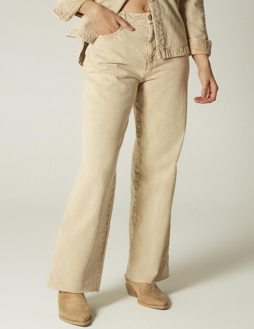 Jeans relajado Studio F corte cintura alta para mujer