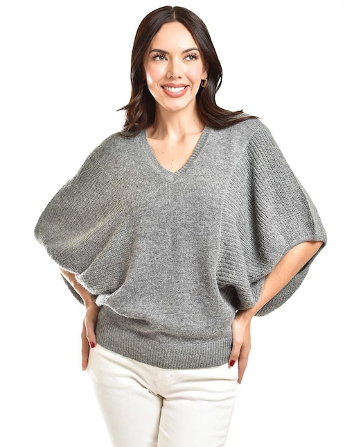 Suéter cuello V para mujer 1