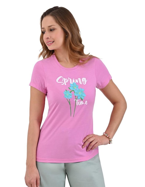 Playera manga corta Supply cuello redondo para mujer