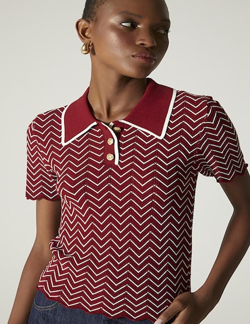 Blusa Studio F manga corta para mujer