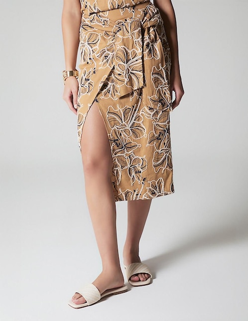 Falda midi Studio F a la cintura