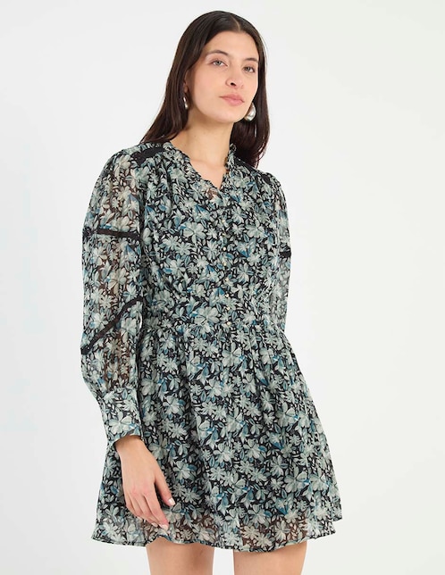 Vestido corto casual Petite Studio escote V