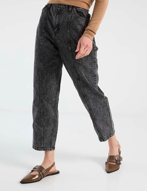 Jeans relaxed straight para mujer 1