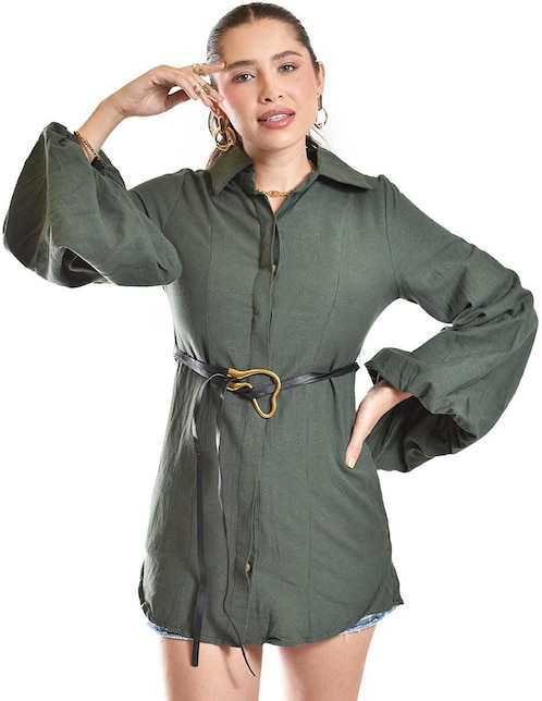 Blusa Roman Fashion manga larga para mujer