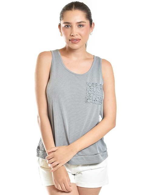 Blusa Roman Fashion sin manga para mujer
