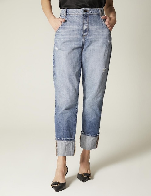 Jeans slim Studio F corte cintura para mujer