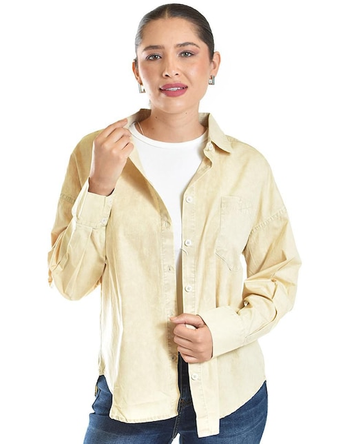 Blusa camisera Roman Fashion manga larga para mujer
