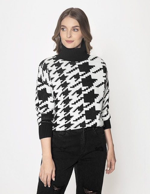 Suéter tudio cuello tortuga para mujer