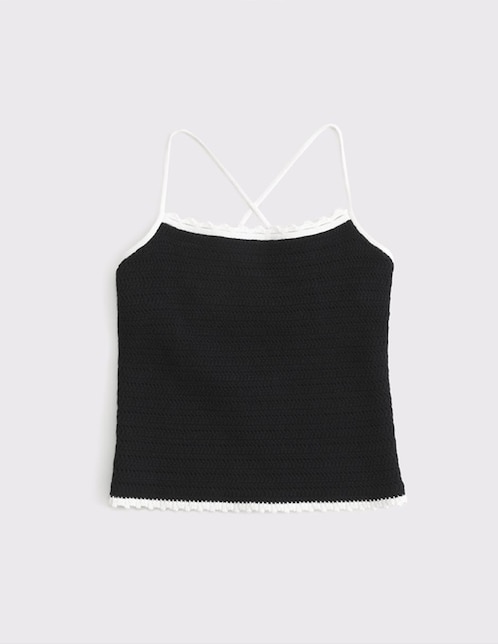TOP ABERCROMBIE & FITCH KI15, G, NEGRO