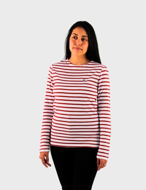 Playera manga larga Gauvain Paris cuello redondo para mujer