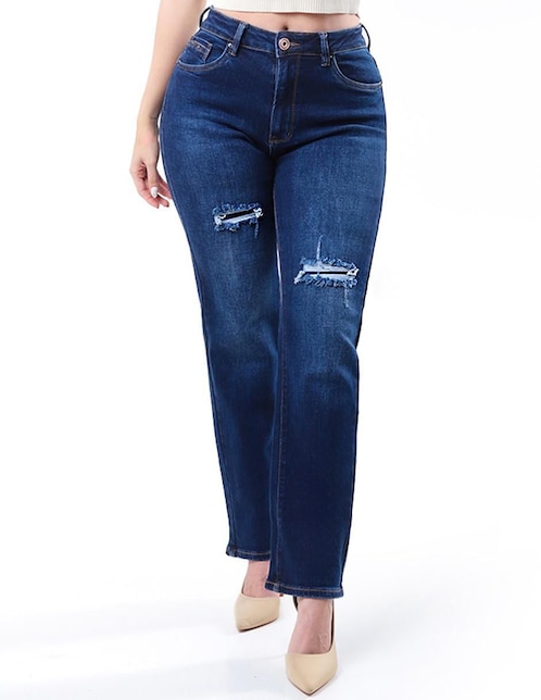 Jeans straight para mujer 1