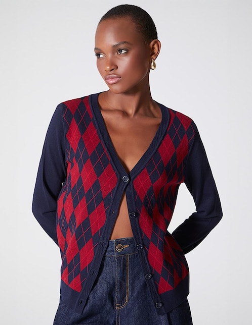 Suéter Studio F cuello V para mujer