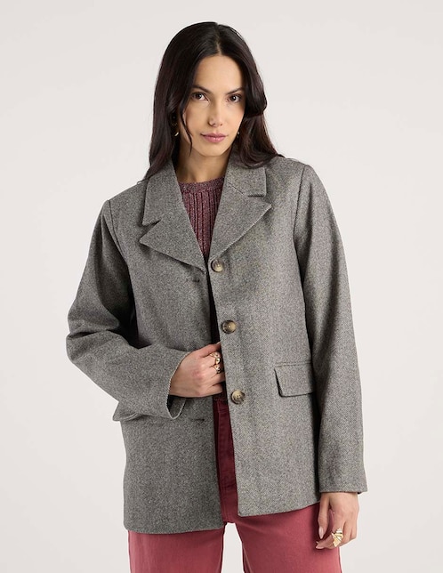 Abrigo Pieces sastreado para mujer