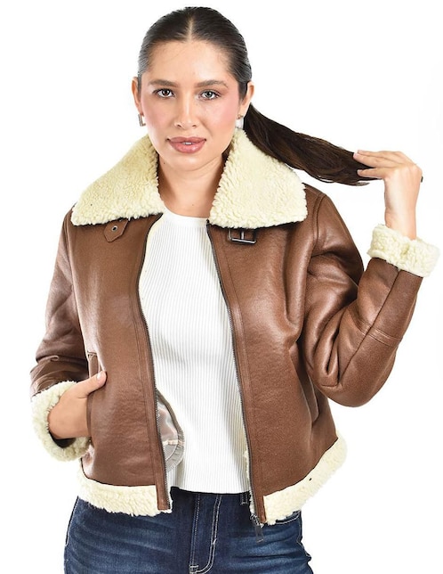 Chamarra casual Roman Fashion impermeable para mujer