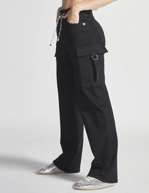Jeans cargo amplio Seven Jeans corte cintura alta para mujer