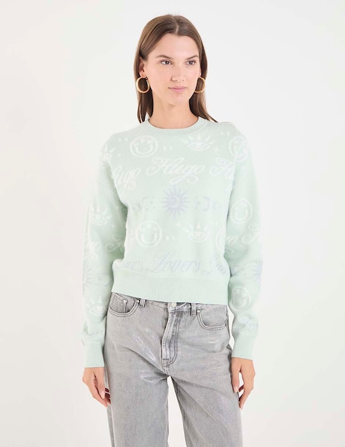 Suéter Hugo Blue cuello redondo para mujer