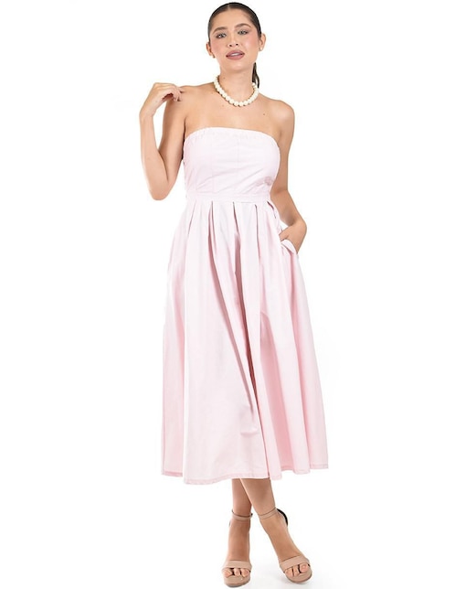 Vestido midi de fiesta Roman Fashion escote bajo