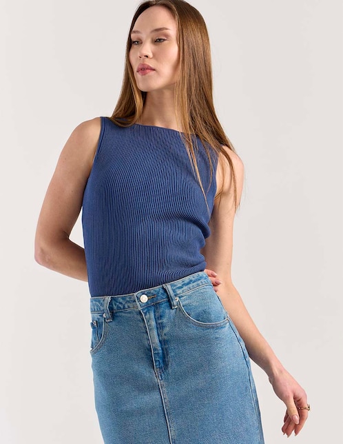 Top cuello cuadrado tirante ancho 1