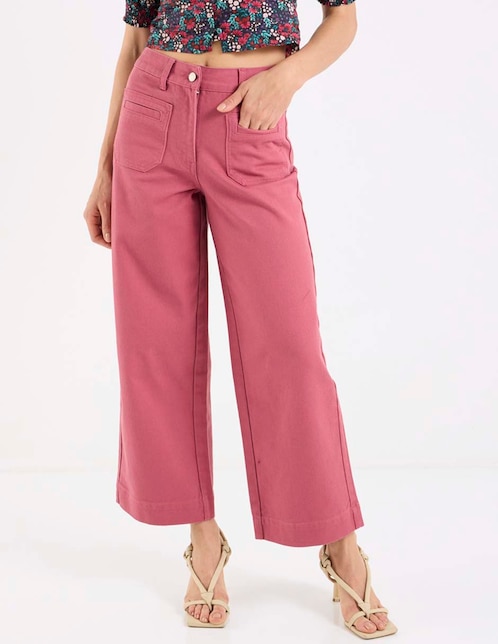 Jeans capri slim corte cintura para mujer 1
