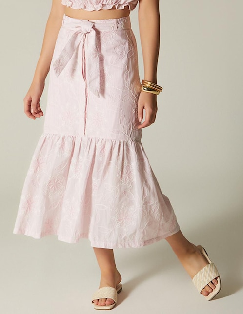 Falda crop Studio F Rose a la cintura
