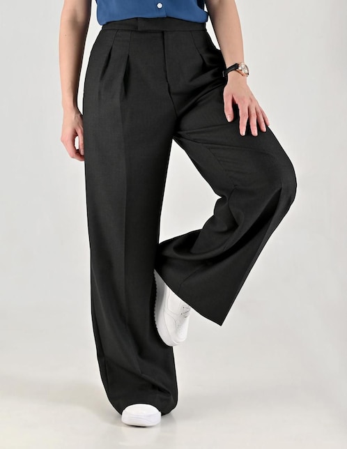 Pantalón plisado regular para mujer