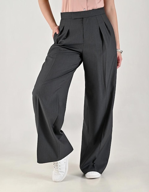 Pantalón plisado Supply regular para mujer